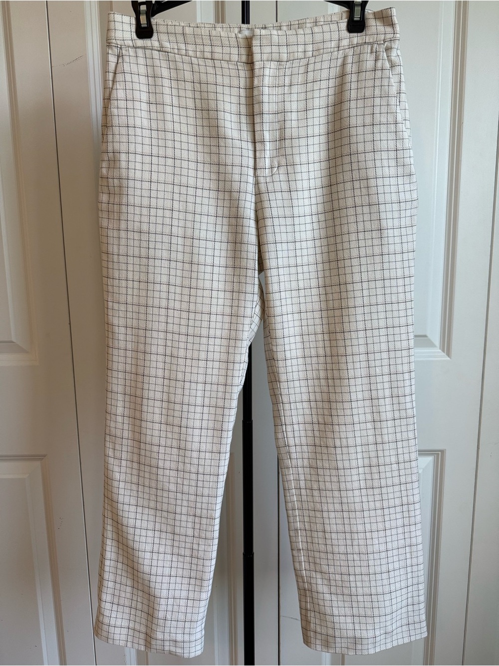 Blokecore Joie Plaid Windowpane Straight Leg Cropped Pants Size 6